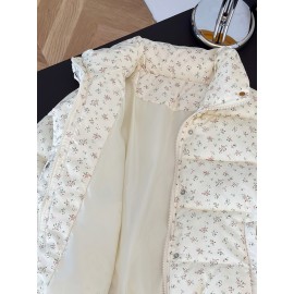 [Cozy Fleece-Lined Jacket] Cozy Fleece-Lined Jacket | Women's Zip-Up with Floral Pattern | Long Sleeve, Button-Up Front for Fall & Winter