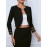 Women's Black Jacket - Elegant Lace Accent blazer, Machine Washable Office & Party Coat, Lightweight Three-Season Outerwear for Women (Spring/Fall/Summer) - Chic Women's Clothing, Versatile Fashion, Round Neckline, Sophisticated Design