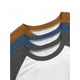 [3pcs Women's T-Shirt Set] 0623Gwen Women's 3pcs T-Shirt Set | Casual Color-Block Long Sleeve Tops, Solid Colors, Machine Washable, Wear Alone Layered, All Seasons, Autumn/Winter