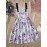 [Elegant Floral Dress] Elegant Floral A-Line Dress | Butterfly Accents, Adjustable Cross Straps, Ruched Waist, Perfect for Beach, Vacation, and Party Wear