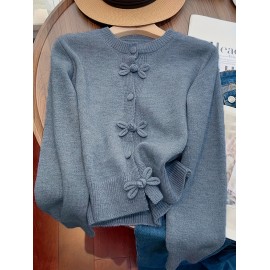 New Retro Buttoned Sweater Women's Fashionable Cardigan Top Soft and Cozy Knitwear