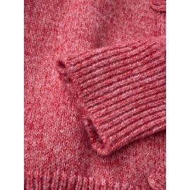 New Retro Buttoned Sweater Women's Fashionable Cardigan Top Soft and Cozy Knitwear