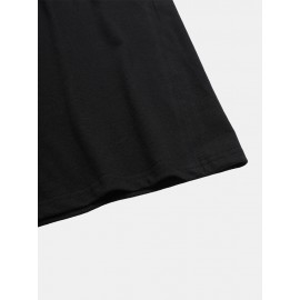 Mens Peace Rose Print Short Sleeve Drawstring Hooded T-Shirts